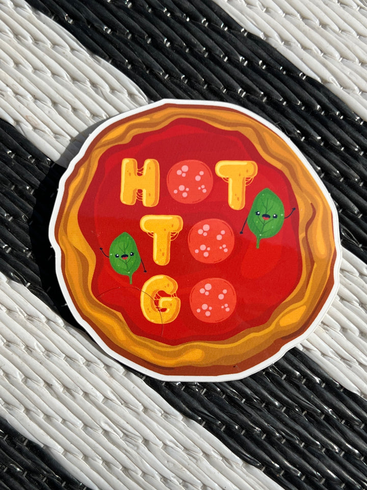 Hot To Go Pizza Sticker