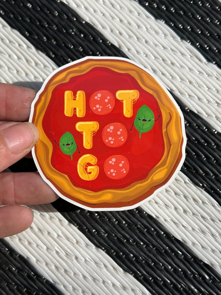 Hot To Go Pizza Sticker