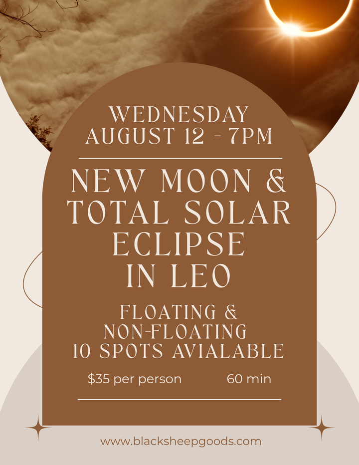 Astro New Moon & Total Solar Eclipse Sound Bath - Wednesday, Aug 12 7-8pm