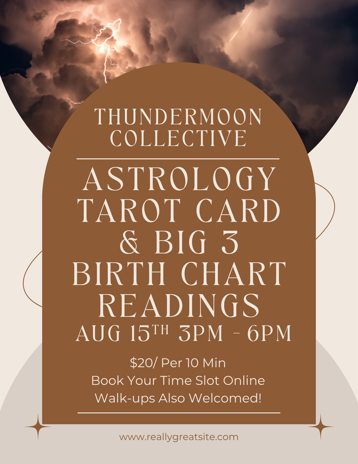 Astrology Chart & Card Readings @ Thundermoon Collective - Saturday, Aug 15
