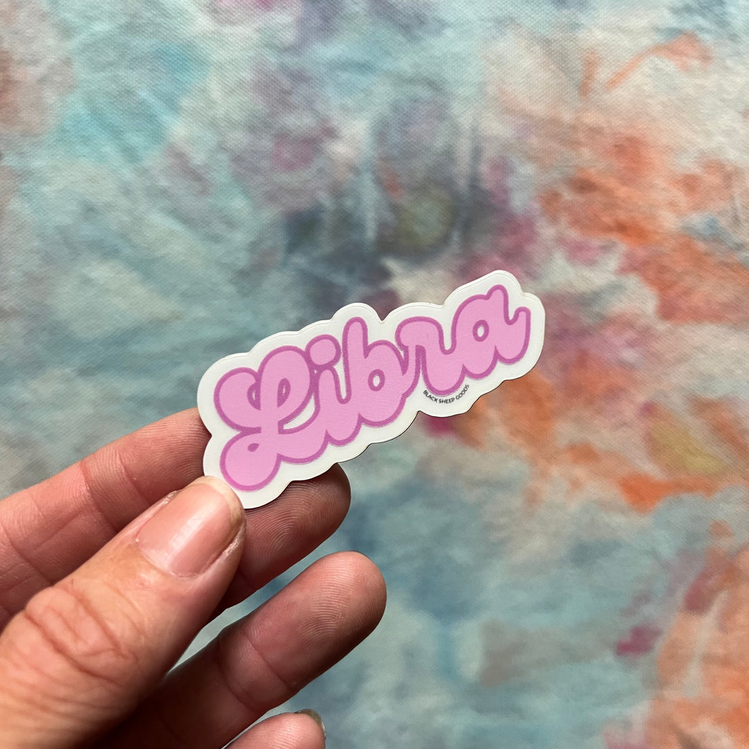 Zodiac Sign Stickers - Glow-In-The-Dark Retro Font