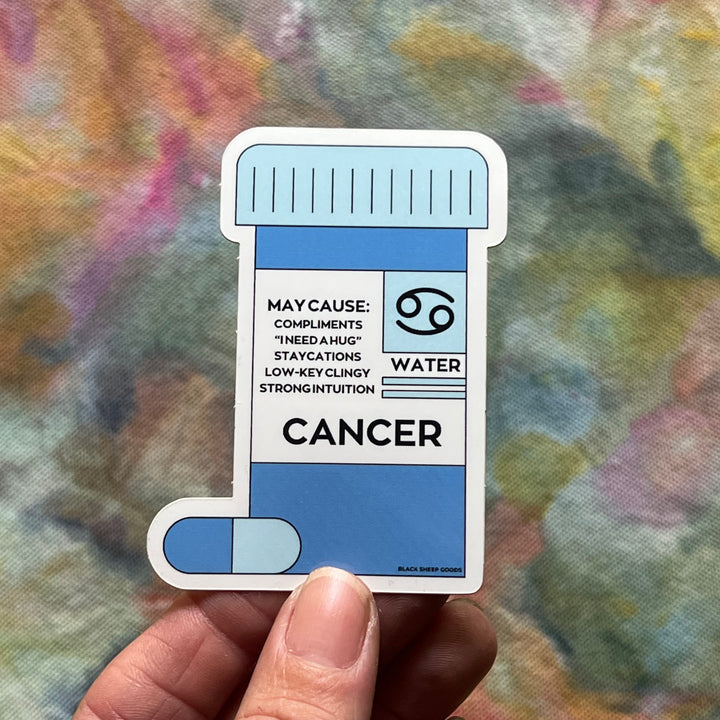 Zodiac Sign Pill Bottle Sticker