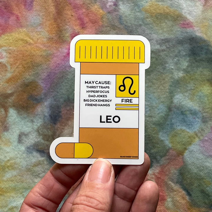 Zodiac Sign Pill Bottle Sticker